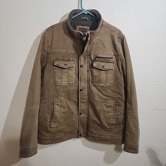 Levi's Other - Levi's Men's Knit Corduroy Collar Stretch Twill Trucker Jacket Khaki Size Large